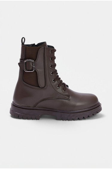 Brown Lace Detailed Girls' Boots product thumbnail 3