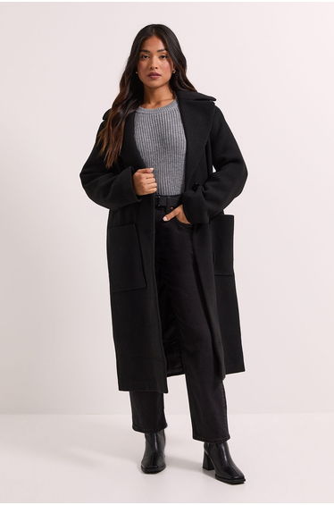 Petite Pocket Detail Midi Blazer Coat