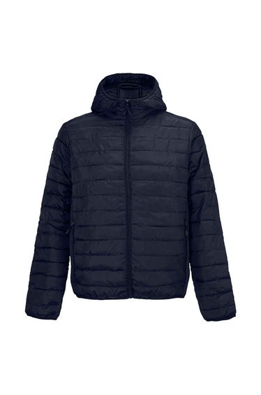 SOLS Mens Stream Hooded Padded Jacket - French Navy
