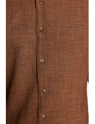 Brown Men's Regular Fit Shirt - 4