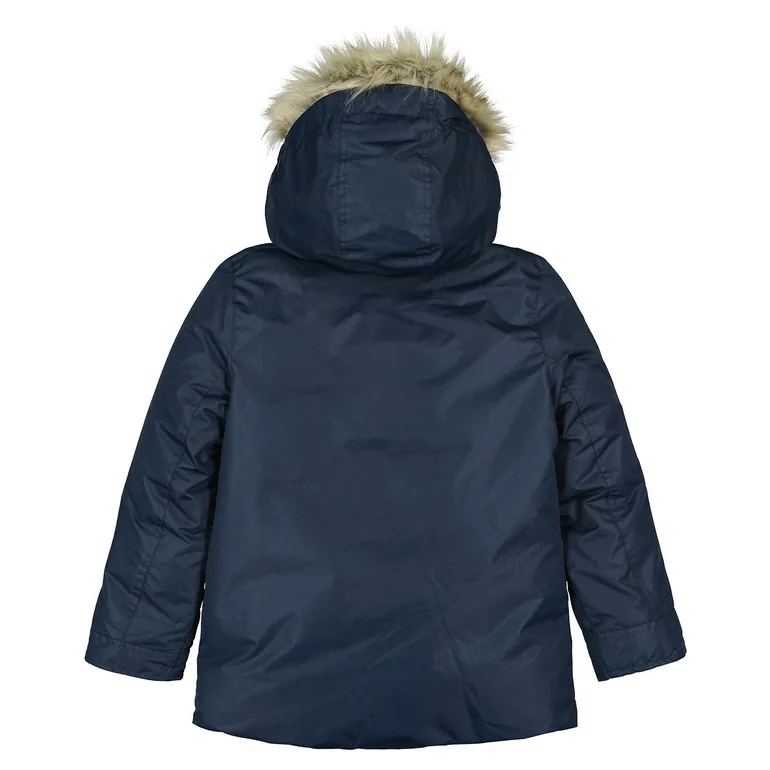 Recycled Hooded Reversible Parka with Faux Fur Trim - 3
