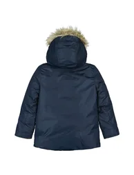 Recycled Hooded Reversible Parka with Faux Fur Trim - 3