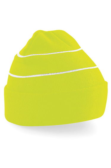Beechfield Enhanced-viz Hi-Vis Knitted Winter Hat - Yellow (Fluorescent)