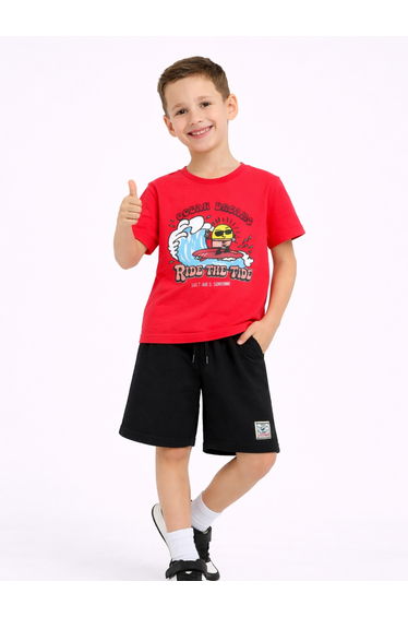 Boys Good Day Printed T-Shirt and Shorts Set