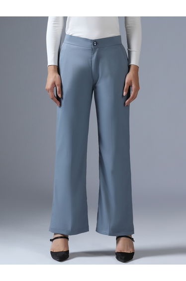 Blue Wide Leg Trousers