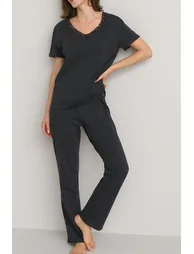 بيجاما جيرسية بأكمام قصيرة