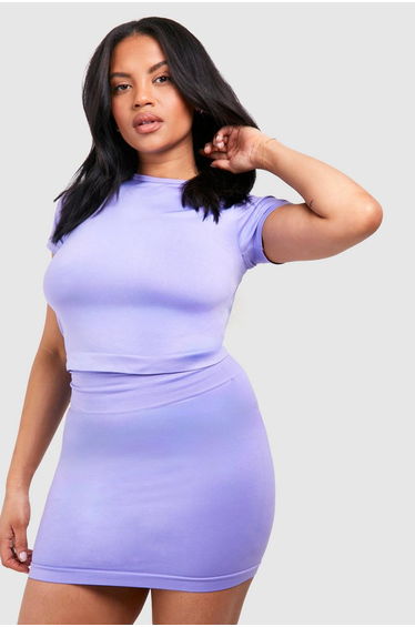 Plus Super soft Premium Seamless Seam Detail Open Back Top