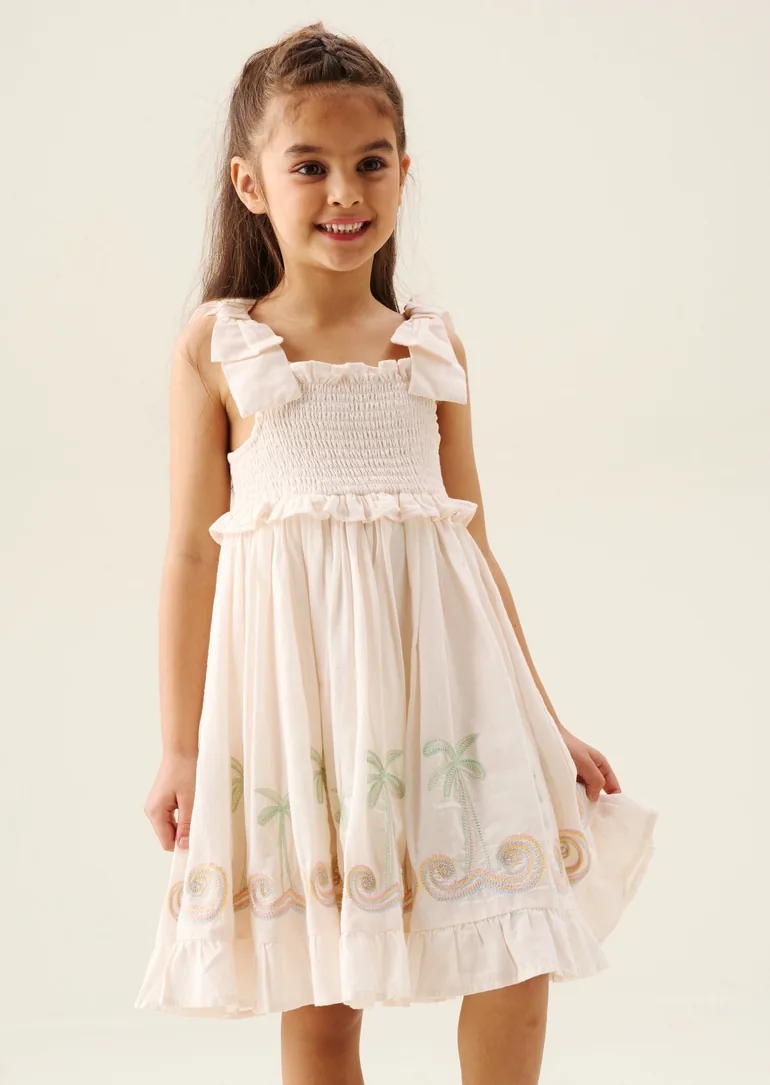 Palma Embroidered Hem Sun Dress - 3