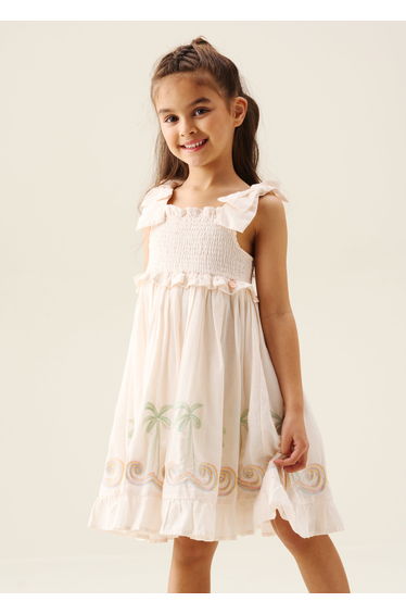 Palma Embroidered Hem Sun Dress