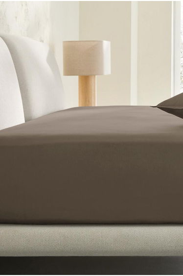 Saria Washed Cotton Sateen Fitted Sheet with 30cm Flap