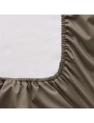 شرشف سرير قطن ساتين مغسول بحواف مطاطية 30 سم - 4