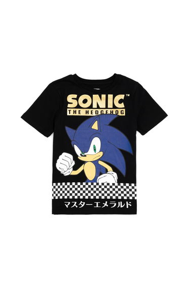Sonic The Hedgehog Boys Japanese T-Shirt - Black