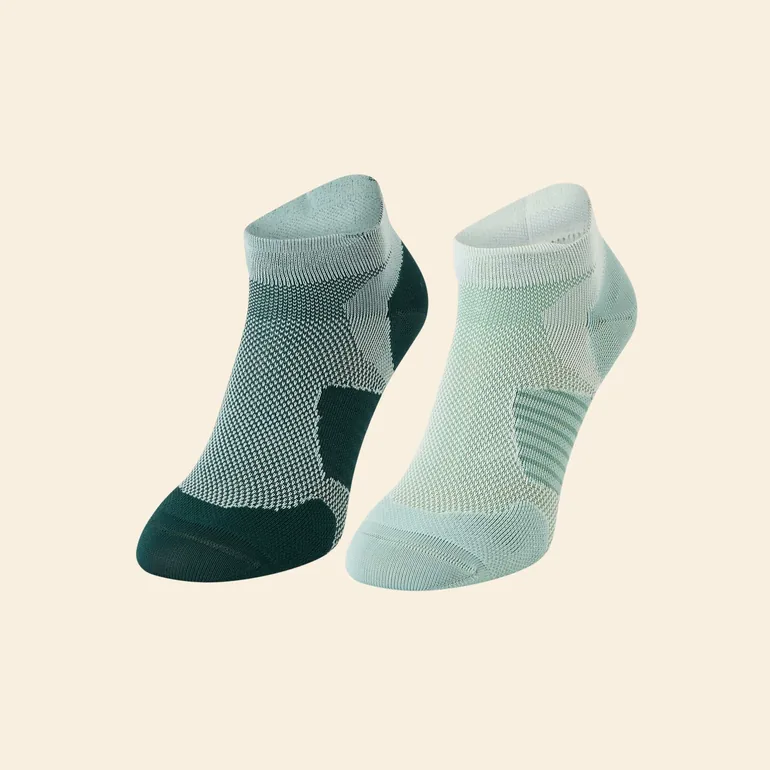 Pack of 2 Pairs of Solid Color Compression Knee High Socks GREEN