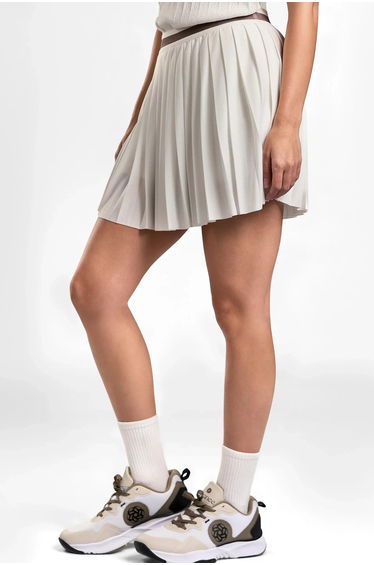 Lightweight Pleated Skirt - SEASONAL WHITE