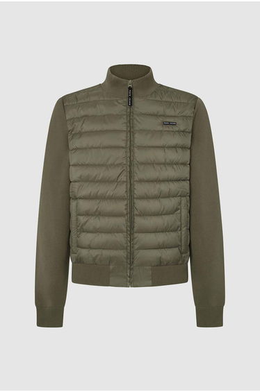 Pepe Jeans Clifton Full Zip Padded Hybrid Jacket Khaki