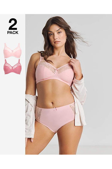 2 Pack Non Wired Full Cup Bras
