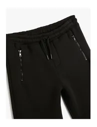 Jogger Sweatpants Zipper Detailed Raised Cotton - 2