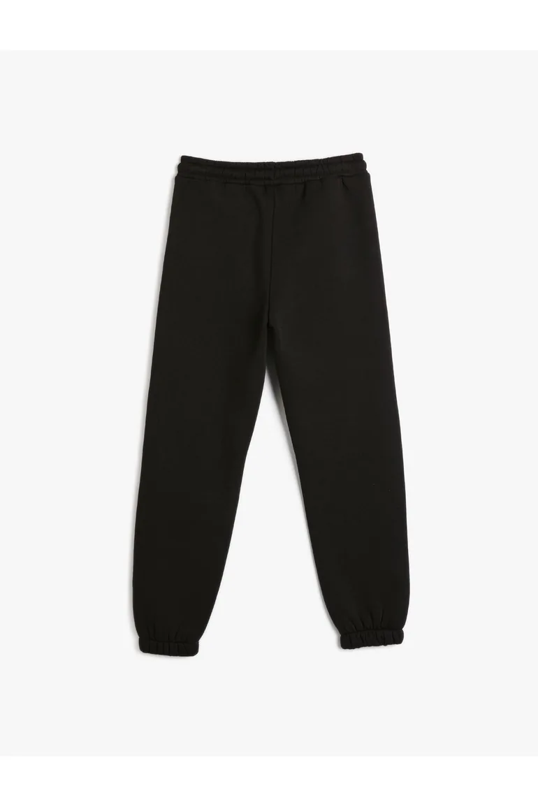 Jogger Sweatpants Zipper Detailed Raised Cotton - 1