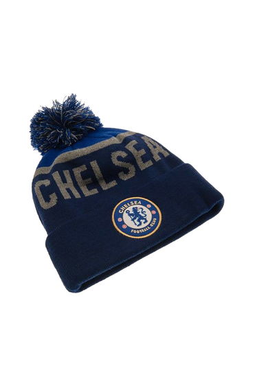 Chelsea FC Official Adults Unisex TX Ski Hat - Blue/Grey
