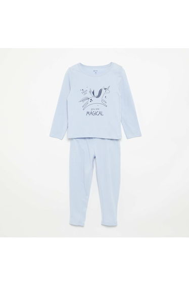2-piece jersey pyjamas BLUE