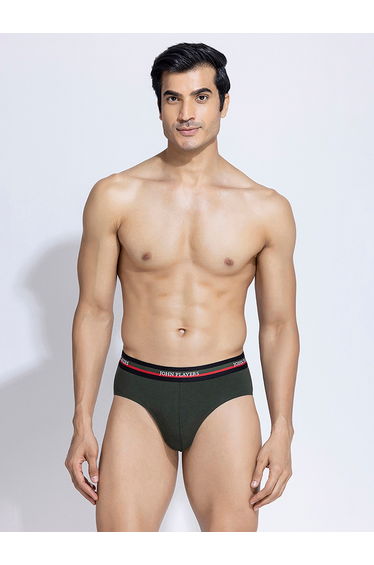 Pack of 2 - Solid Briefs with Elastic Waistband
