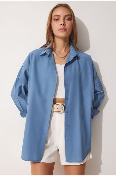 Shirt - Navy blue - Oversize