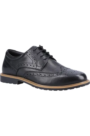 Hush Puppies Girls Verity Leather Brogues - Black/Tan