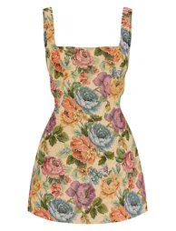 Stone Floral Twill Bodycon Dress - 4
