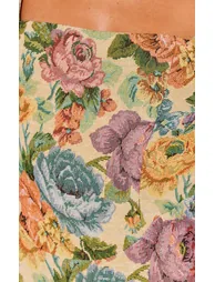 Stone Floral Twill Bodycon Dress - 3