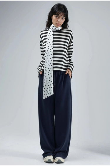 BUSEM Mid Waist Wide Leg Modal Pants