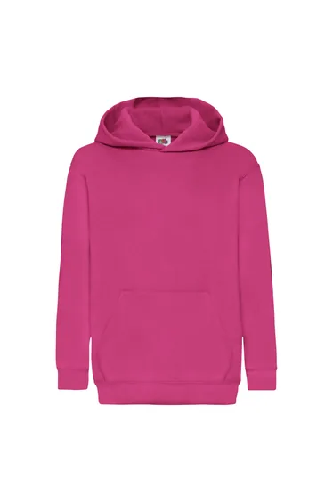 Fruit of the Loom Childrens/Kids Classic Hooded Sweatshirt - Fuchsia