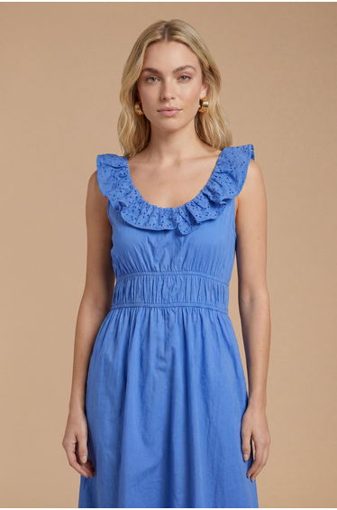 Broderie Ruffle Tiered Hem Maxi Dress product thumbnail 4