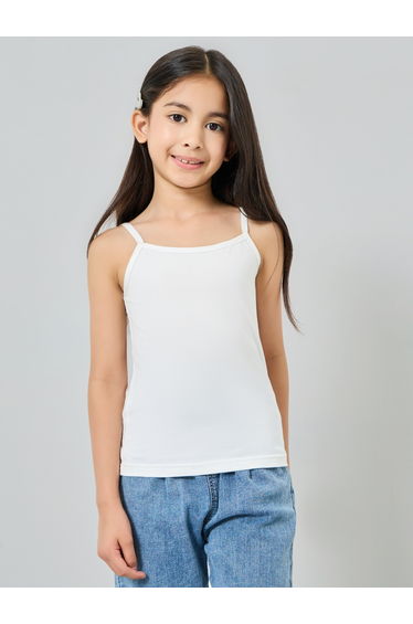 Girls Cotton Solid Vest