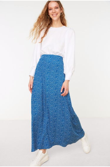 A-Line Maxi Skirt - Navy blue