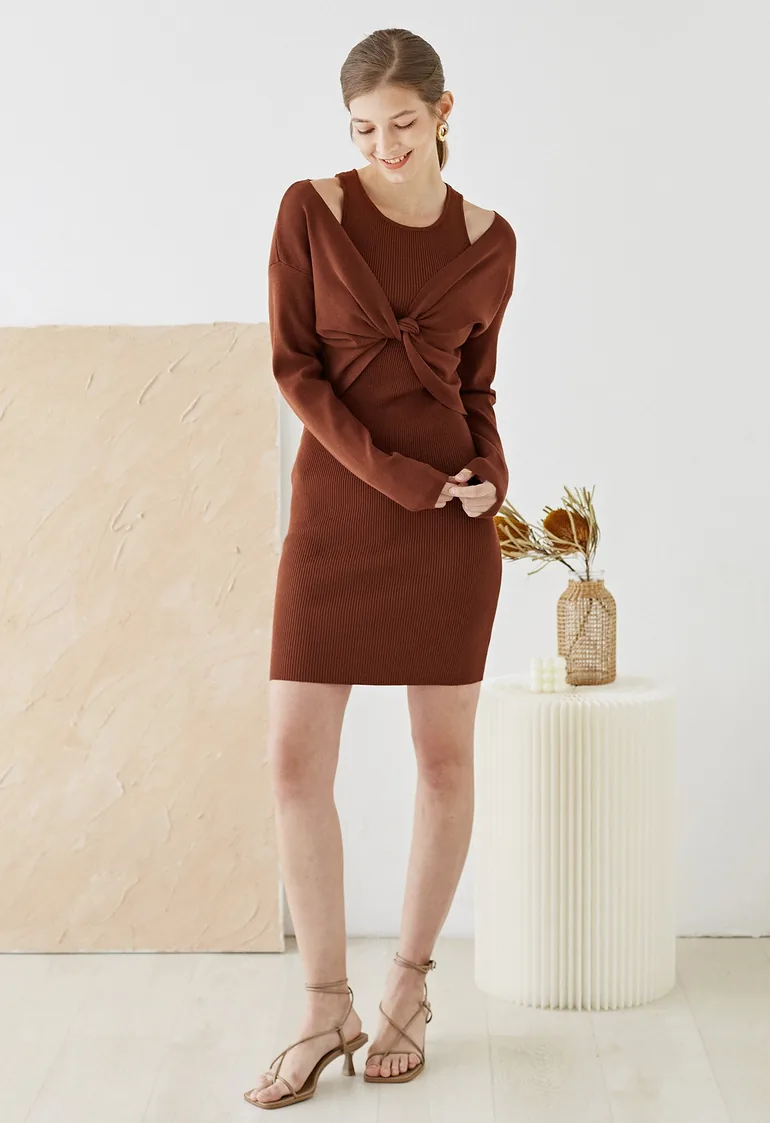 two piece bodycon dress V FOR CITY Maternity Sweater Sets for Women Dr Affordably priced under $100 Green Mock Neck Two-Piece Bodycon