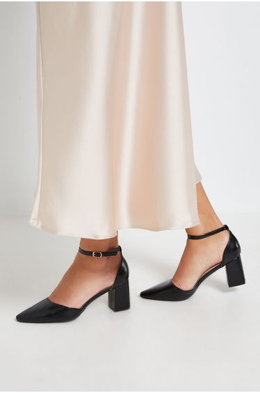 Blanchette Faux Leather Medium Heel Court Shoes