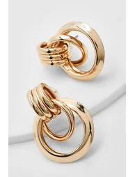 Twist Detail Stud Earrings - gold
