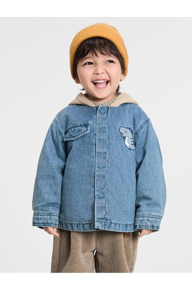 Boys' Denim Jacket with Hood