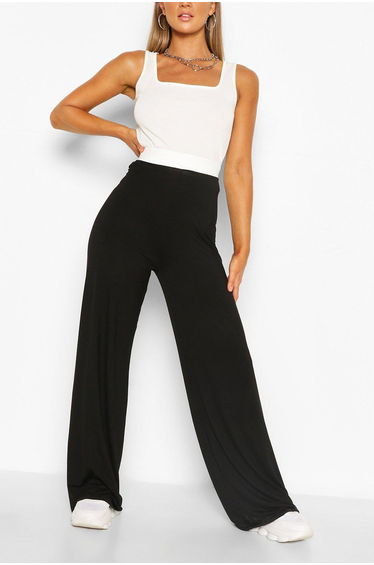 Everyday Tonal Wide Leg Trouser - black