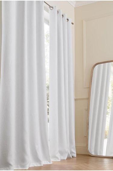 Private Washed Linen Curtain with Eyelet Header