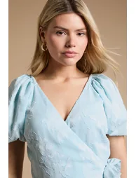 DP Luxe Ruffle Wrap Midi Dress - 1