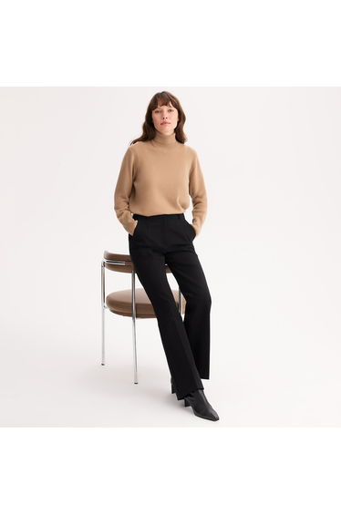 Bootcut Trousers in Stretch Cotton