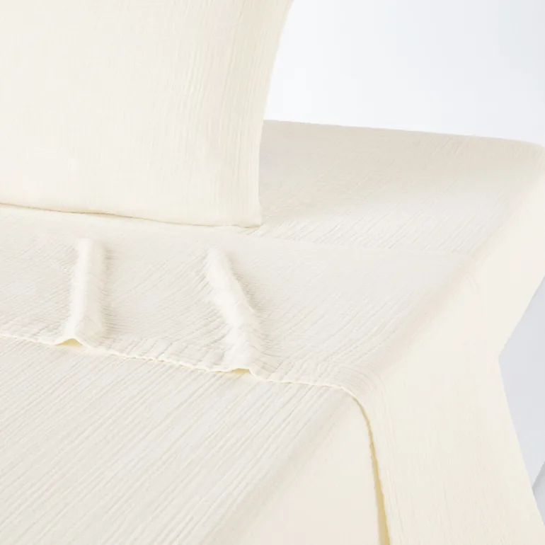 Kumla Plain 100% Cotton Muslin Flat Sheet