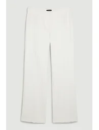 Compact Stretch Contrast Panel Detail Flared Trouser - 3