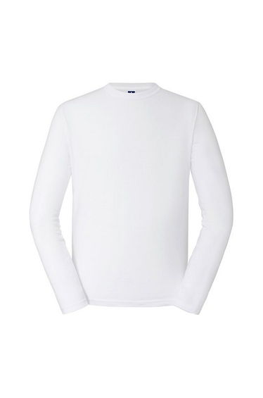 Russell Mens Classic Long-Sleeved T-Shirt - White