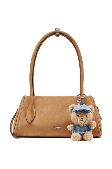 Amelie Md Suede Bowling Bag Tan Brown