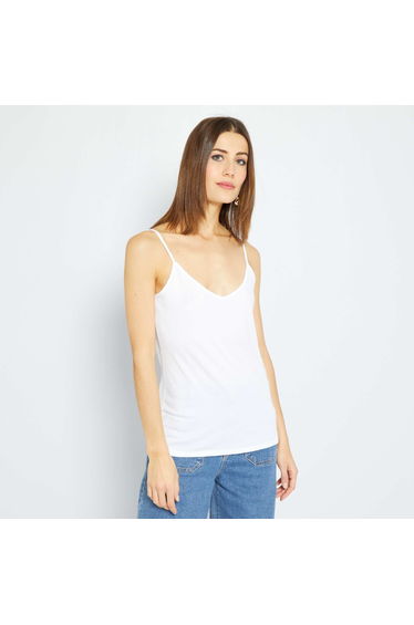 Spaghetti strap top white
