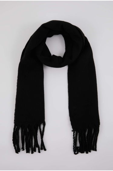 Black Knitted Women's Scarf
