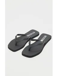Black Square Toe Flip Flop - 2