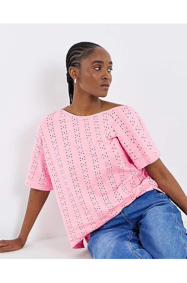 Off Shoulder Broderie